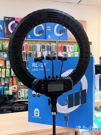 Кольцевая лампа 54 см с усиленным штативом