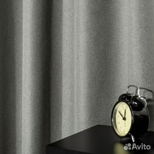 Шторы 100 блэкаут массимо пепельный пошив