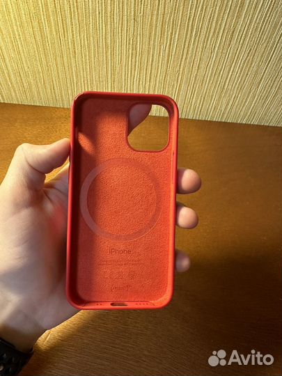 Чехол на iPhone 12 mini silicone case (red)