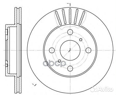 6618.10 диск тормозной передний Toyota Yaris 1