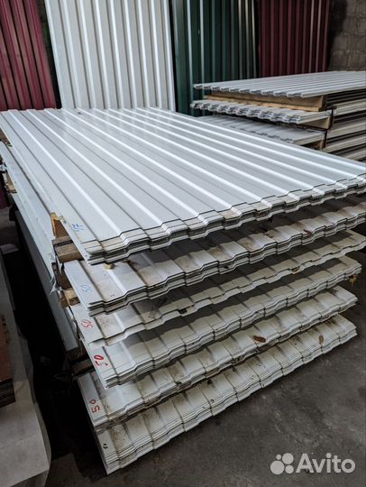 Профнастил С8 белый 9003 2 метра 0.45