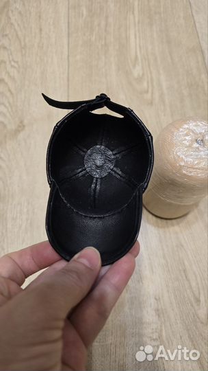 Бейсболка кожаная
