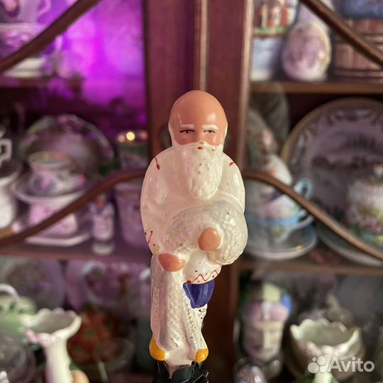 Старинная елочная игрушка Дед