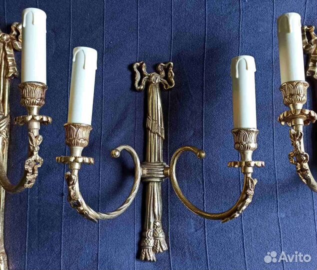 Винтажные бронзовые бра