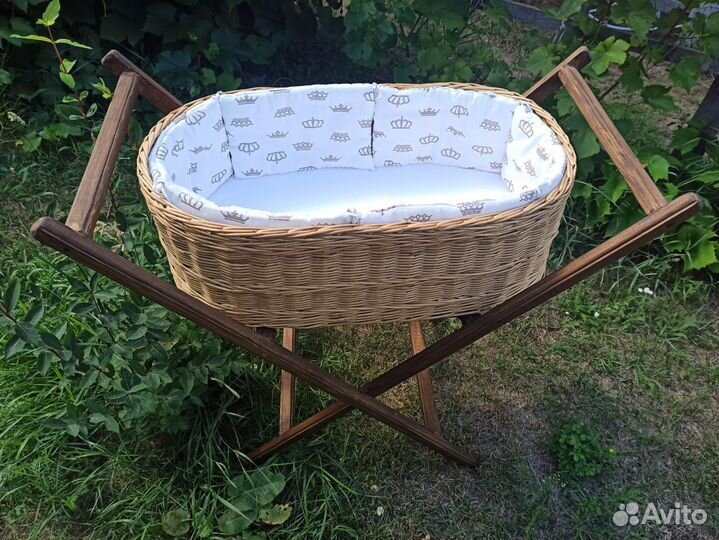 Люлька плетеная колыбель для новорождённых