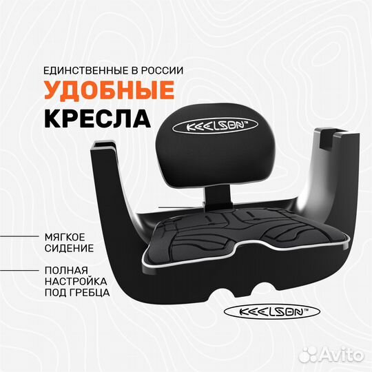 Каяк пластиковый на 1-2 места