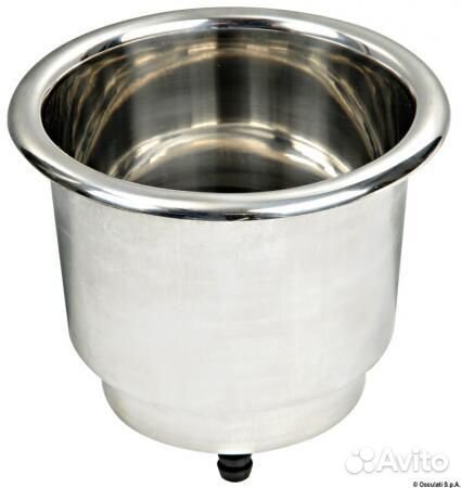 Подстаканник врезной 8,76 см, нержавеющий