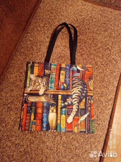 Шоппер. Модный принт Кошки. Новый