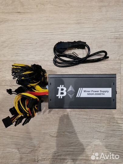Блок питания 2000W для майнинга. Новый.Тихий.Гаран