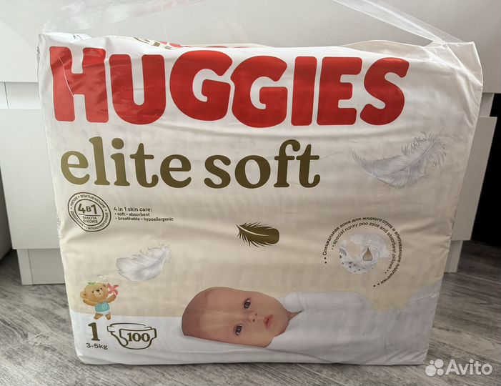 Подгузники Huggies Elite Soft 1 100 шт