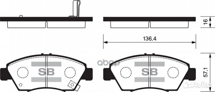 Колодки торм.пер. SP1221 Sangsin brake