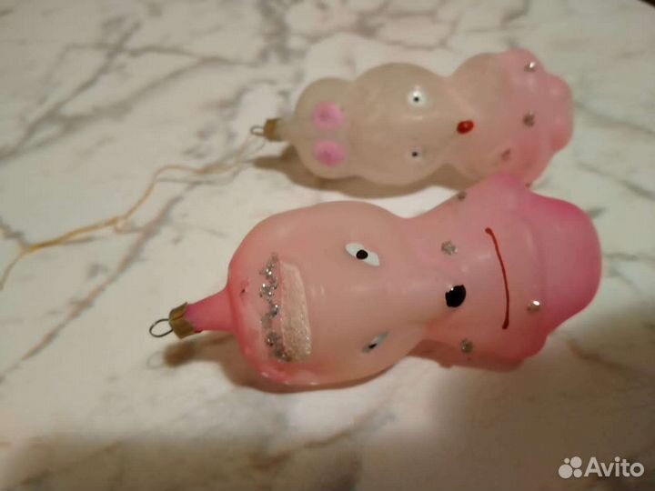 Елочные игрушки СССР лисички