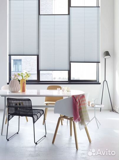 Складные шторы по типу плиссе и гофре