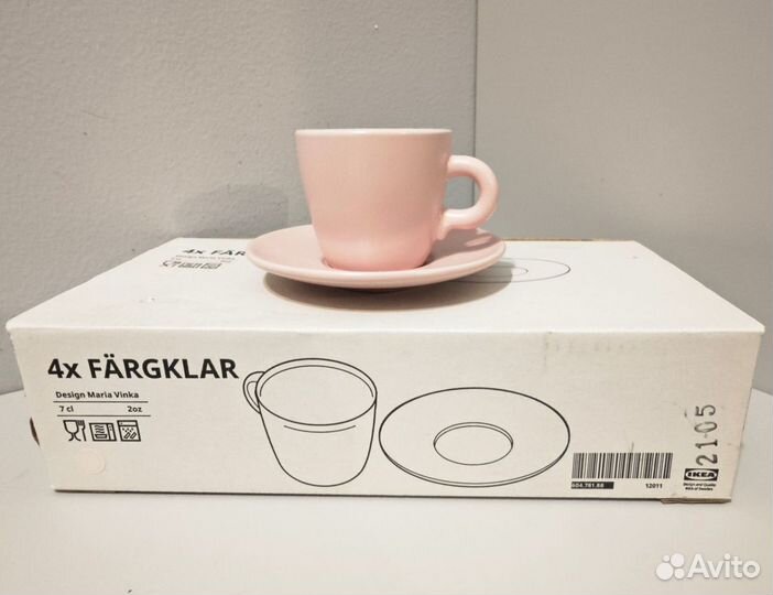 Чашки IKEA Färgklar Фэргклар набор