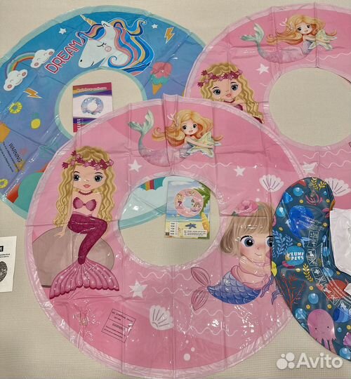 Круг для плавания единорог русалка круг на шею