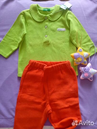 Костюмчик для малышей от 2 мес, до года, яркий