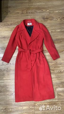 Пальто женское драповое красное Electra 42 (xs-s)