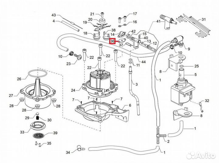 Уплотнитель бойлера кофемашины saeco