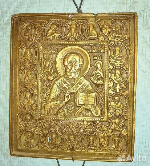 Николай Чудотворец 14,3 см Х 12,4 см