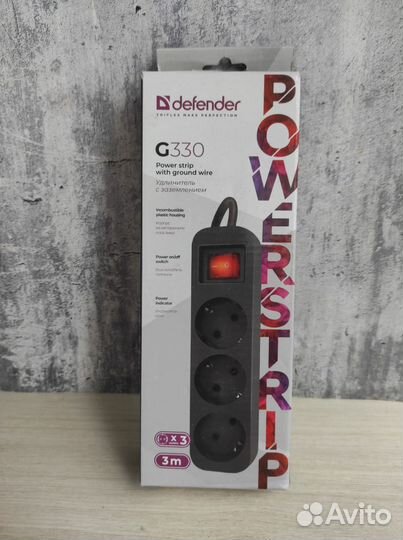 Сетевой фильтр 3 м defender и hg due