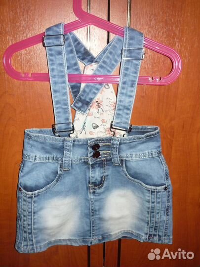 Джинсовая юбка на дев