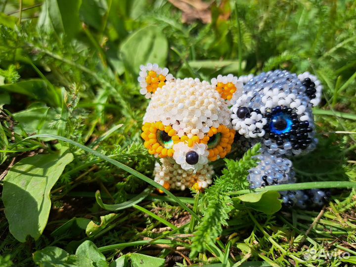 Амингуруми из бисера. Енотик