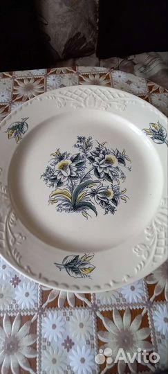 Винтаж.Большая тарелка блюдо 35см,Конаково зик