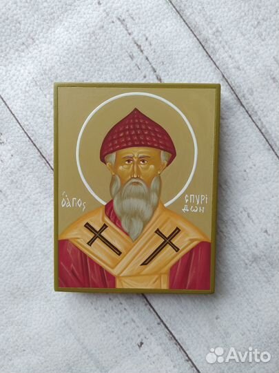 Спиридон Тримифунтский икона рукописная