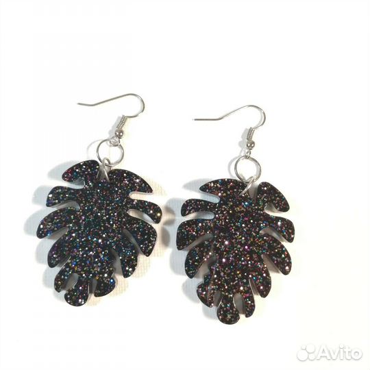 Серьги из эпоксидной смолы ручная работа