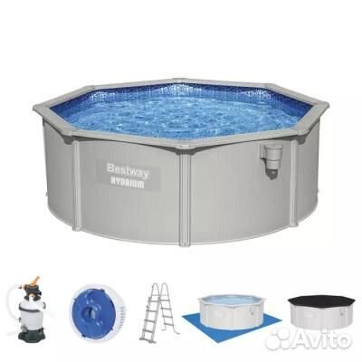 56566 Bestway Стальной бассейн 300х120. 7630л