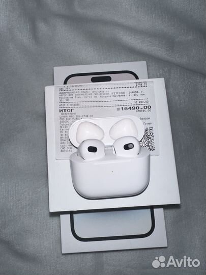 Беспроводные наушники apple airpods 3