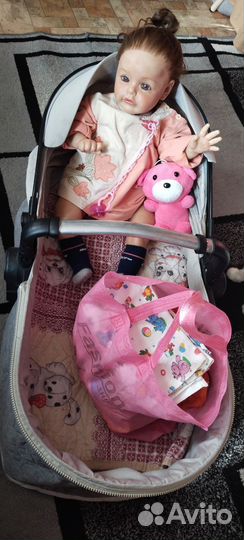 Кукла реборн девочка 60 см с волосами