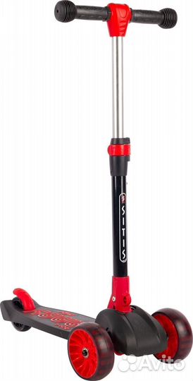 Самокат трехколесный sitis Rubber черный Adl3647