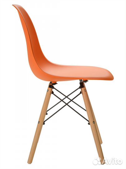 Стул в стиле eames DSW,оранжевый, 1 шт