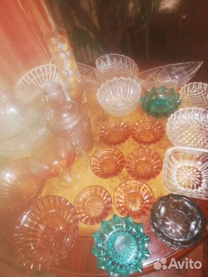 Посуда цветное стекло