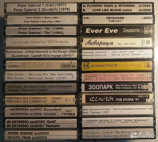 Аудиокассеты б/у, с записями