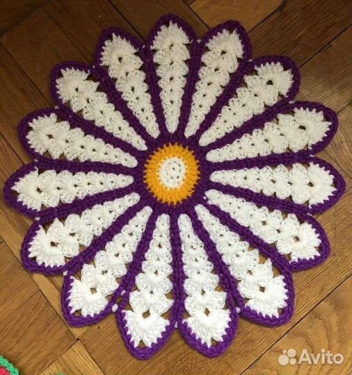 Коврики вязаные крючком