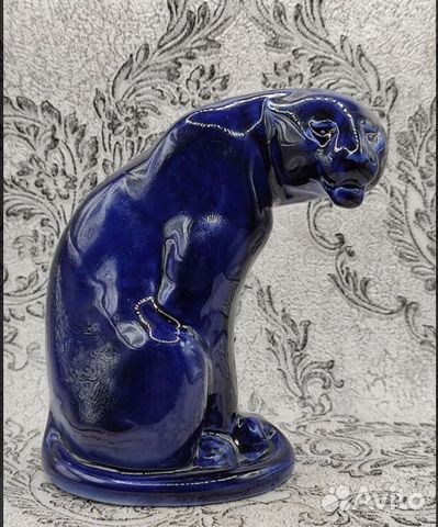 Фарфоровая статуэтка.Пантера лфз Редкая