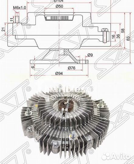 Вискомуфта toyota land cruiser 100,lexus LX470 2UZ