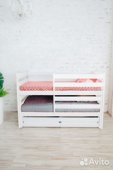 Кроватка матрешка эко из натурального дерева от 2х