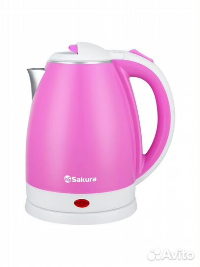 Чайник электр SA-2138WP (1.8) роз+бел д