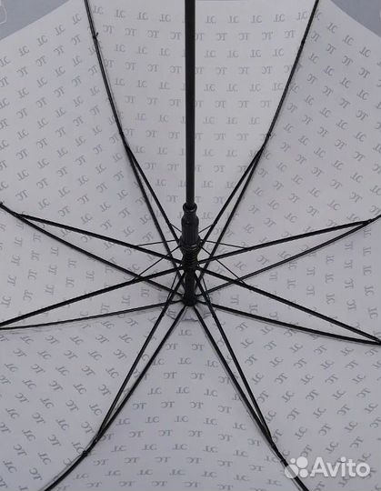 Зонт трость Три Слона 1888 Новый серый/чёрный