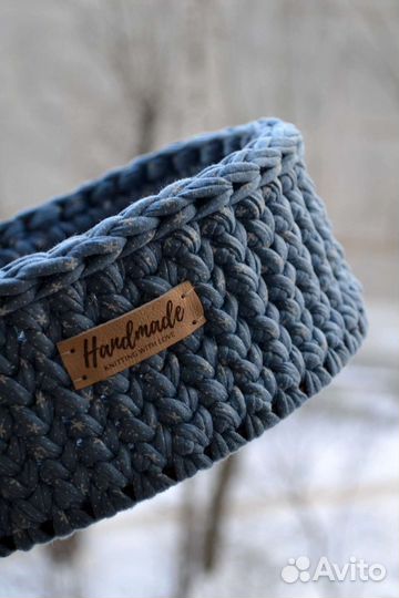 Корзина - органайзер из трикотажной пряжи