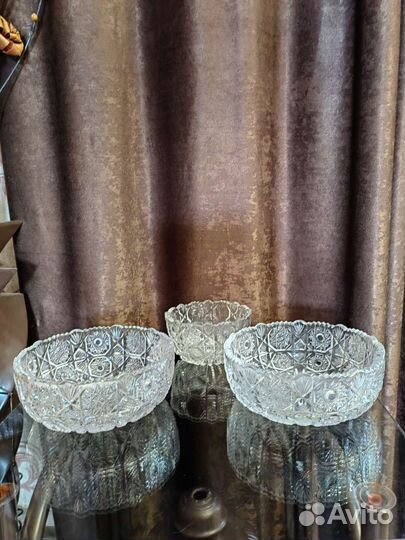 Салатник хрустальный СССР