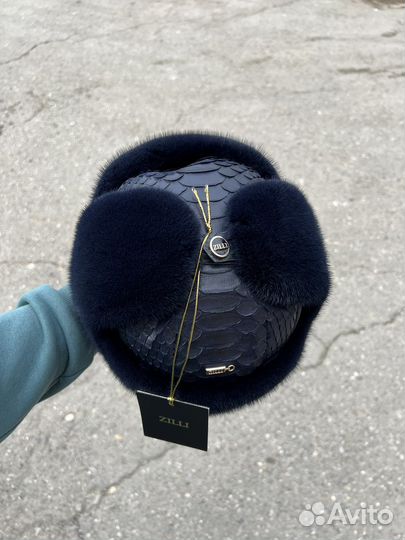 Ушанка норка питон