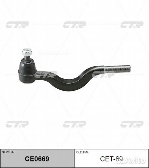 CTR CE0669 / CET-69 Наконечник рулевой тяги прав/л