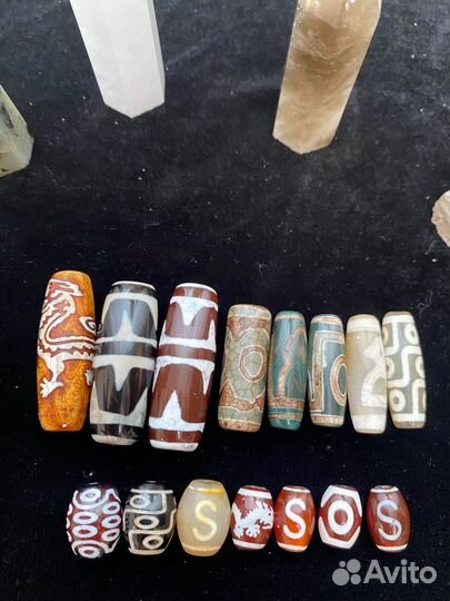 Бусина дзи дракон, 2-9 глаз,денежный крючок