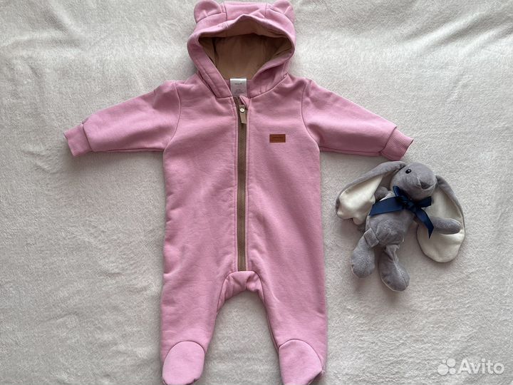 Комбинезон для девочки розовый zipkids 68