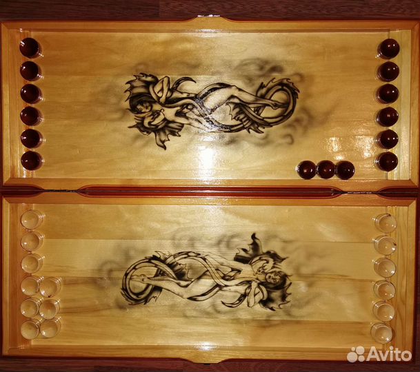 Нарды резные ручной работы