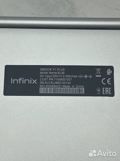 Ноутбук infinix Y1 Plus